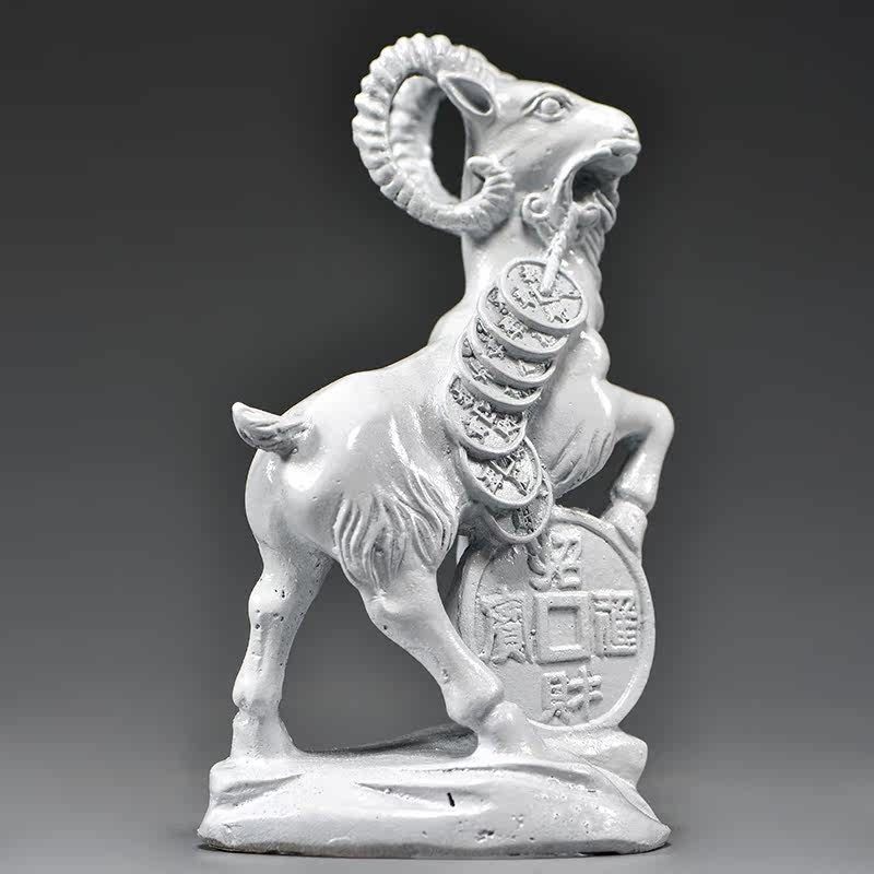 白色金属羊摆件十二生肖白色羊家居客厅办公室电视柜装饰品工艺品,淘宝优惠券,粉丝福利购,淘宝优惠卷