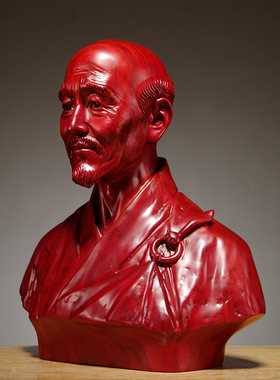 红花梨弘一法师现代中式风工艺品