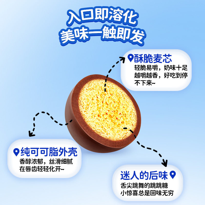 小鹿蓝蓝跳跳糖麦丽素 0蔗糖0添加纯可可脂巧克力豆儿童新年糖果,淘宝优惠券,粉丝福利购,淘宝优惠卷