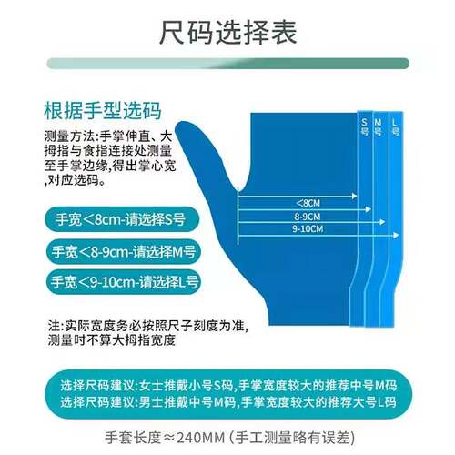 一次性PVC复合丁腈手套多颜色检查美容纹身食品家用烘焙橡胶防水-图2
