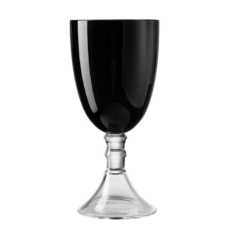 复古创意白瓷高脚杯创意彩色装饰酒杯家用红酒杯高颜值酒杯中古风-图3