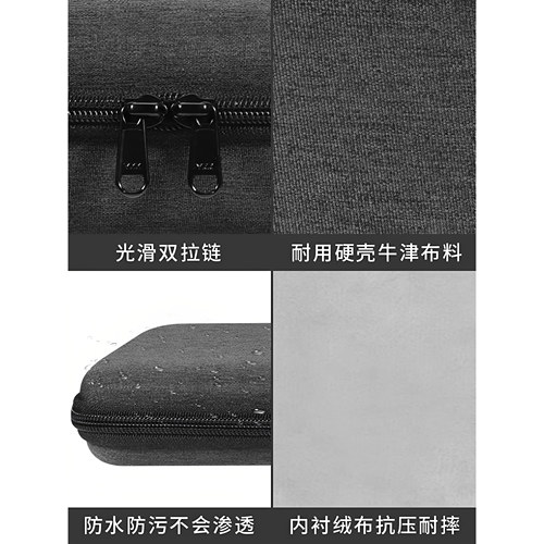 适用凌豹K98PRO键盘收纳包外设防护包牛津布防摔防水绒布内衬不伤键帽电竞出差便携一体收纳包 - 图2