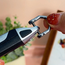 Anti-loss car key horseshoe button male and female section D type ring horse stirrup spring ring horse pedaling U square key buckle pendant chain