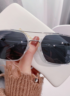 偏光墨镜痞帅男士男双梁