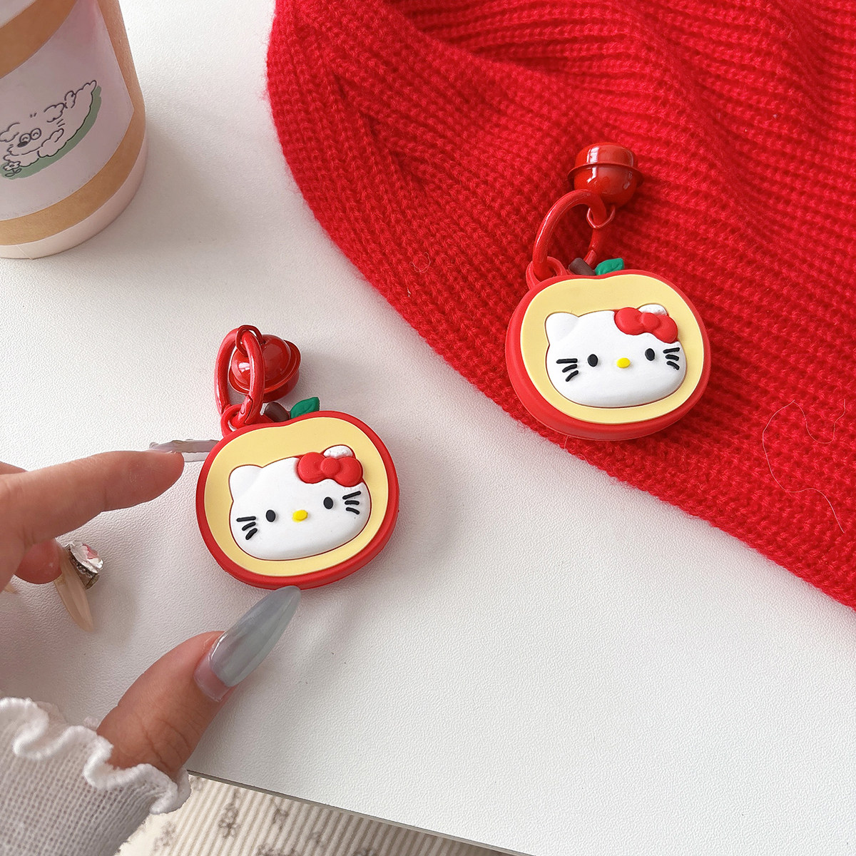 可爱卡通KT猫适用于苹果AirTag保护套软壳少女心儿童定位器防丢失,淘宝优惠券,粉丝福利购,淘宝优惠卷