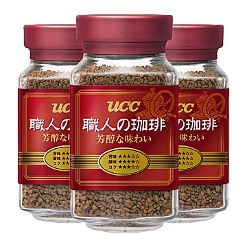 UCC悠诗诗职人系列速溶咖啡粉90g*3