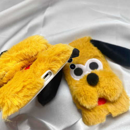 可爱布鲁狗狗适用三星s25edge手机壳s24plus立体s23+十s22卡通s21fe秋冬季s20ultra毛绒s10硅胶s9软s8/note20 - 图2