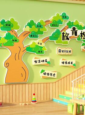 心理角咨询室布置装饰健康文化墙贴纸面挂画幼儿园童情绪管理辅导