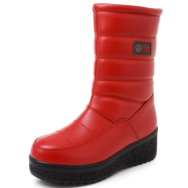 东北抗寒雪地靴女户外冬季真皮加厚加绒防水厚底白色保暖防滑棉靴,淘宝优惠券,粉丝福利购,淘宝优惠卷