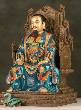 真武大帝铜像玄天上帝玄武祖师爷神像家用供奉武当山真武大帝摆件