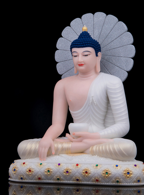 康盛释迦摩尼佛汉白玉25岁等神佛像印度菩提迦耶如来佛祖供奉摆件