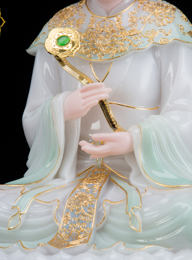 碧霞元君神像汉白玉送子娘娘