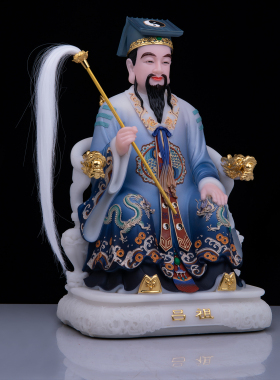 吕洞滨神像汉白玉家用摆件