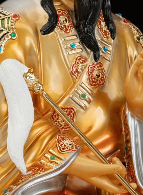 康盛黄大仙铜像赤松像黄初平真人坐像家居客厅住房供奉神像摆件