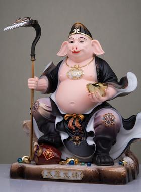 天蓬元帅佛像猪八戒神像汉白玉净坛使者猪悟能像家用客厅玄关摆件