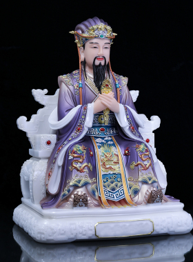 紫薇大帝神像汉白玉中天北极紫薇太皇大帝紫薇星君像家用供奉摆件