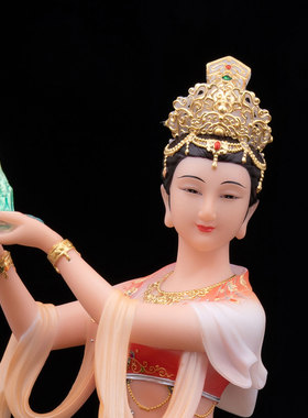 女娲娘娘神像大地之母汉白玉五色石创世女神女娲补天家用供奉摆件