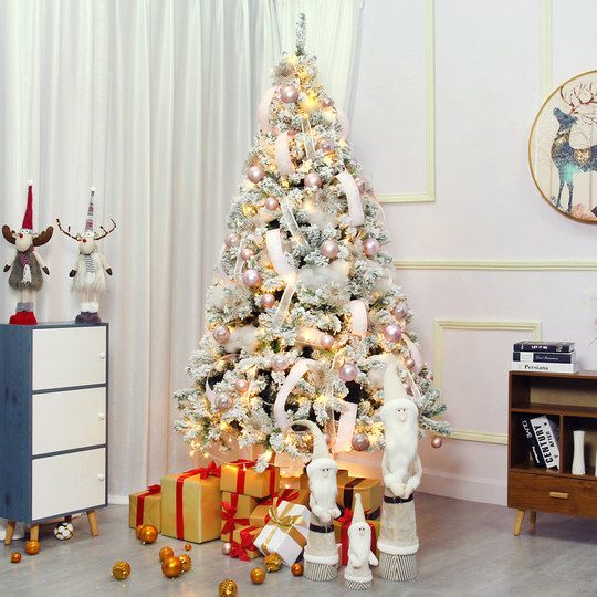 Home small set Internet celebrity pink window Christmas tree