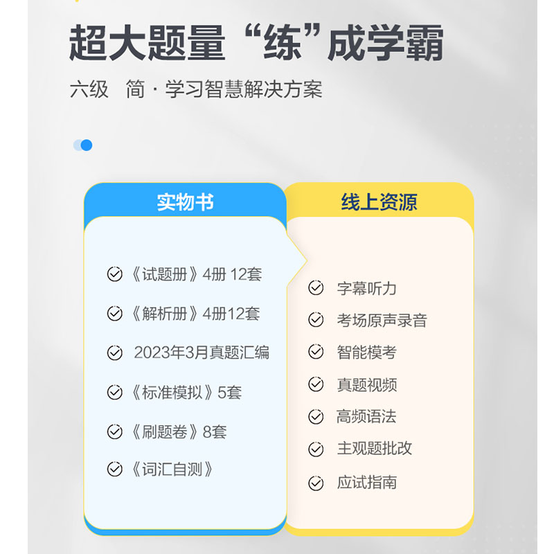 含6月纸质版新真题备考2023年12月星火英语六级真题试卷考试复习资料cet6级大学英语六级历年真题通关试卷词汇书单词本听力阅读理 - 图1