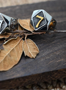 朋克个性欧美风潮流钛钢戒指饰品