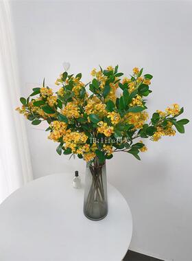 仿真花桂花枝摄影道具夜