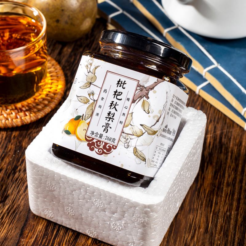 【爆米花】5罐枇杷秋梨膏手工琵琶慈梨膏砀山冰糖雪梨膏食用268g