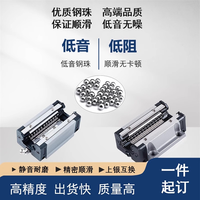 国产直线导轨滑块替代上银导轨滑块HGH30CA系列30 35 45方型滑块 - 图1
