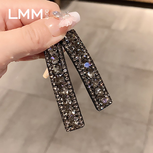 精致时尚2025满钻发夹女网红气质刘海侧边夹新款百搭一字夹头饰 - 图1