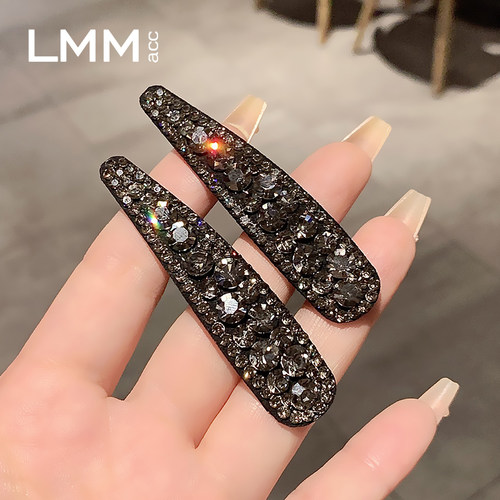 精致时尚2025满钻发夹女网红气质刘海侧边夹新款百搭一字夹头饰 - 图0