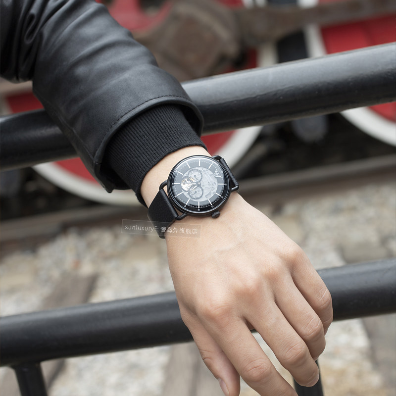 [官方正品]阿玛尼男宋威龙机械表 sunluxury三奢海外欧美腕表