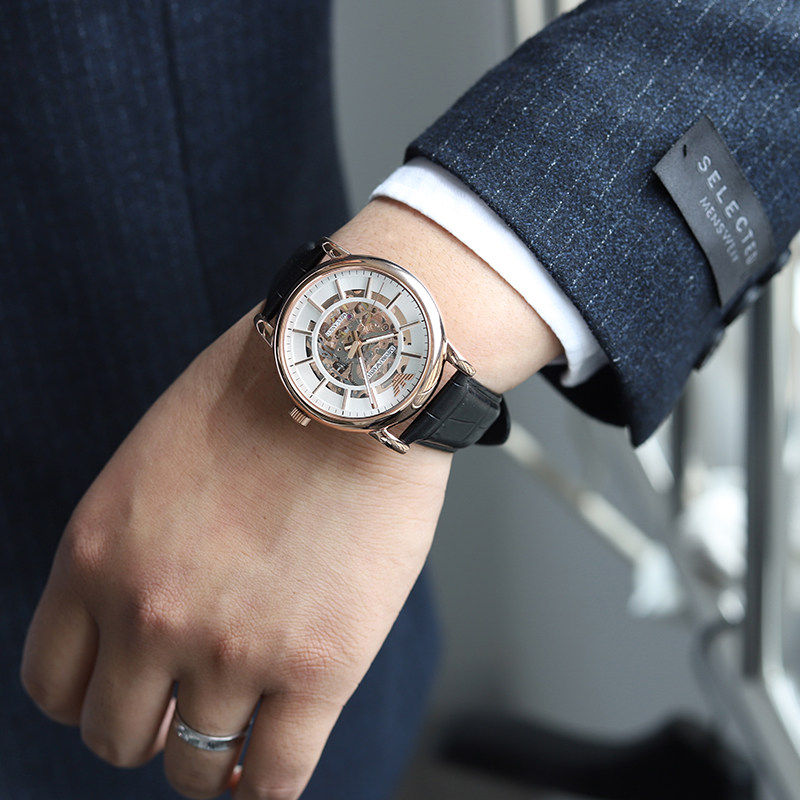 【官方正品】阿玛尼男正品经典机械表 sunluxury三奢海外欧美腕表