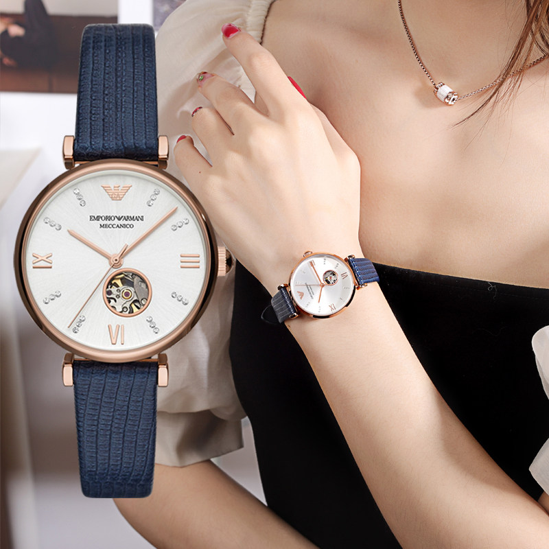 [女神节]armani阿玛尼机械女手表 sunluxury三奢海外欧美腕表