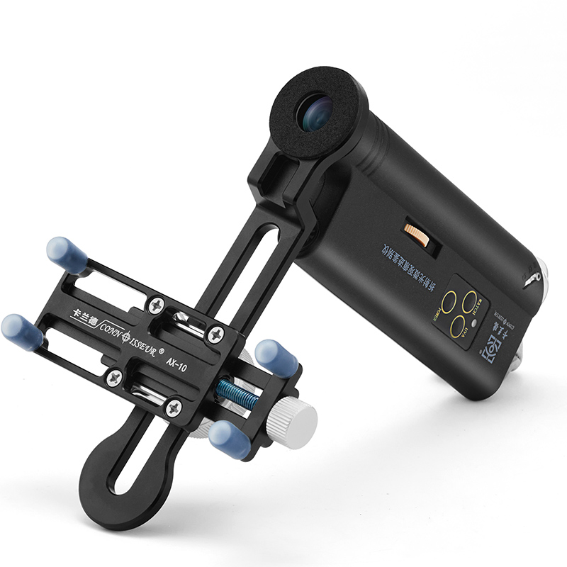 卡兰德新款手机夹100倍折射光放大镜带灯400倍显微镜古玩鉴别仪可连接手机不遮挡屏幕翡翠玉石古玩珠宝鉴定具 - 图2