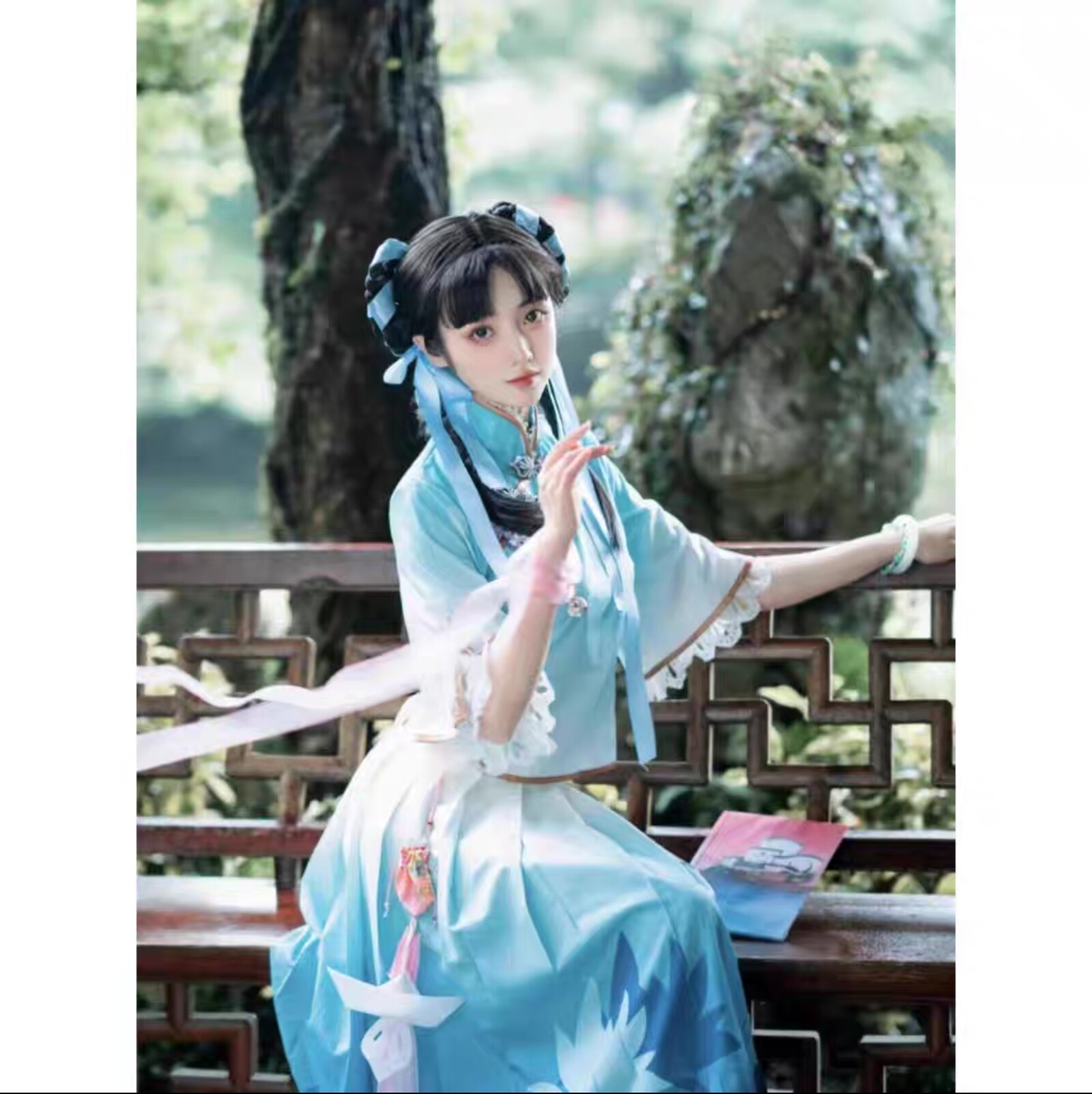 西施诗语江南cos服王者荣耀cosplay民国少女民族风全套装服装现货