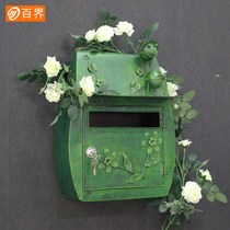 Eurostyle Retro Wall-mounted Wall With Lockup Letter Box Outdoor Villa Garden Courtyard Kindergarten School Waterproof Outdoor mailbox