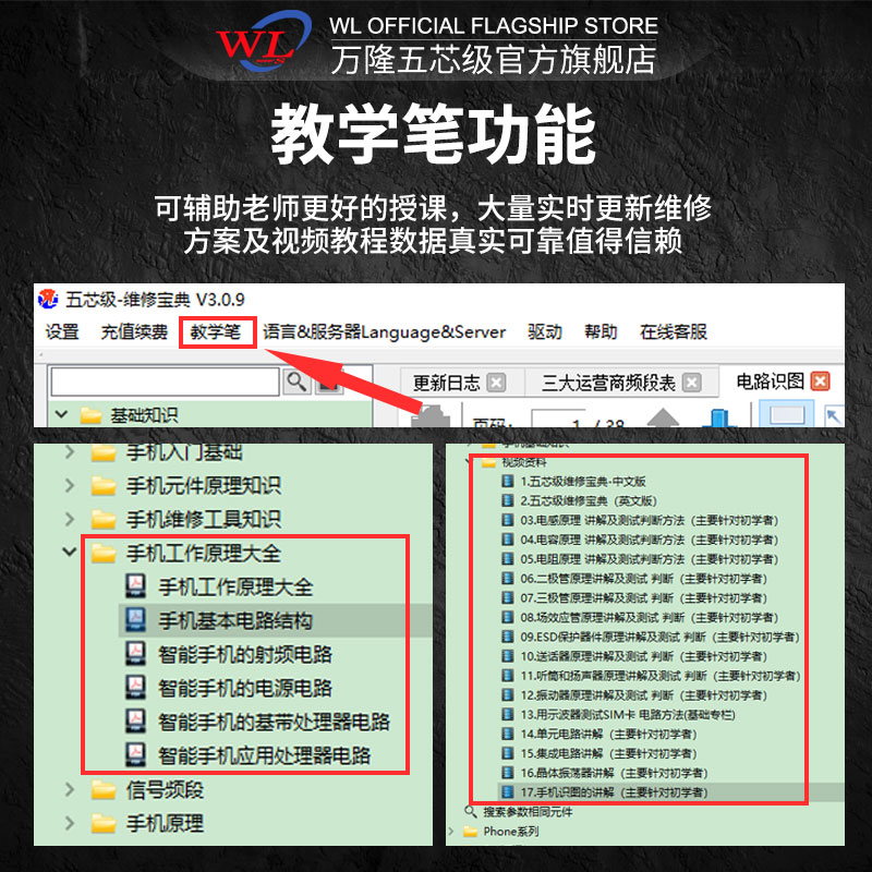 wl万隆五芯级维修宝典电子图手机维修视频图纸方案教程软件资料-图2