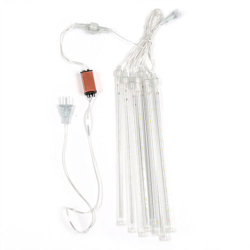 流星雨led灯彩灯闪灯串灯满天星户外挂树装饰流水灯太阳能线条灯 - 图3