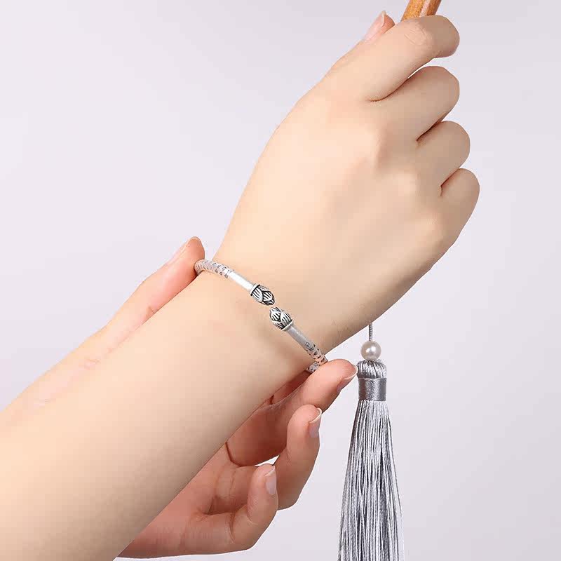 s999复古泰银心经简约百搭斗量珠宝 斗量珠宝手镯