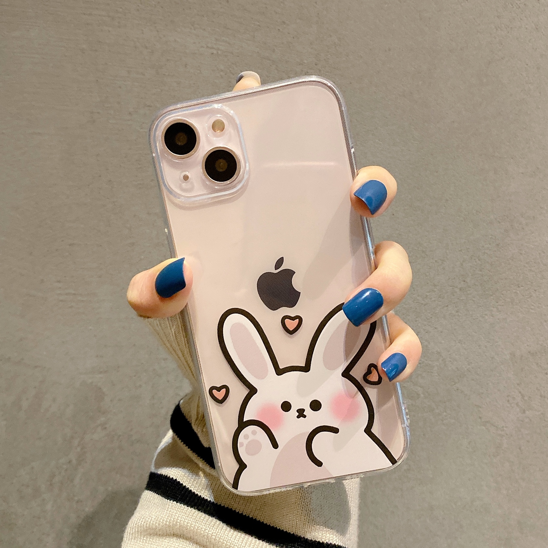 情侣兔子卡通小熊苹果12手机壳适用iphone14promax透明外壳xs/16防摔保护套8/6s/7plus/se2可爱全包13mini女x - 图0