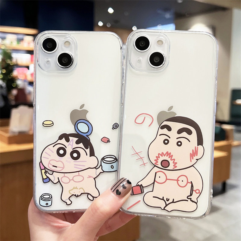 日韩可爱涂鸦蜡笔小新适用iPhone14promax手机壳15透明苹果13软壳12mini全包8plus硅胶7防摔XSmax男女16情侣6,淘宝优惠券,粉丝福利购,淘宝优惠卷