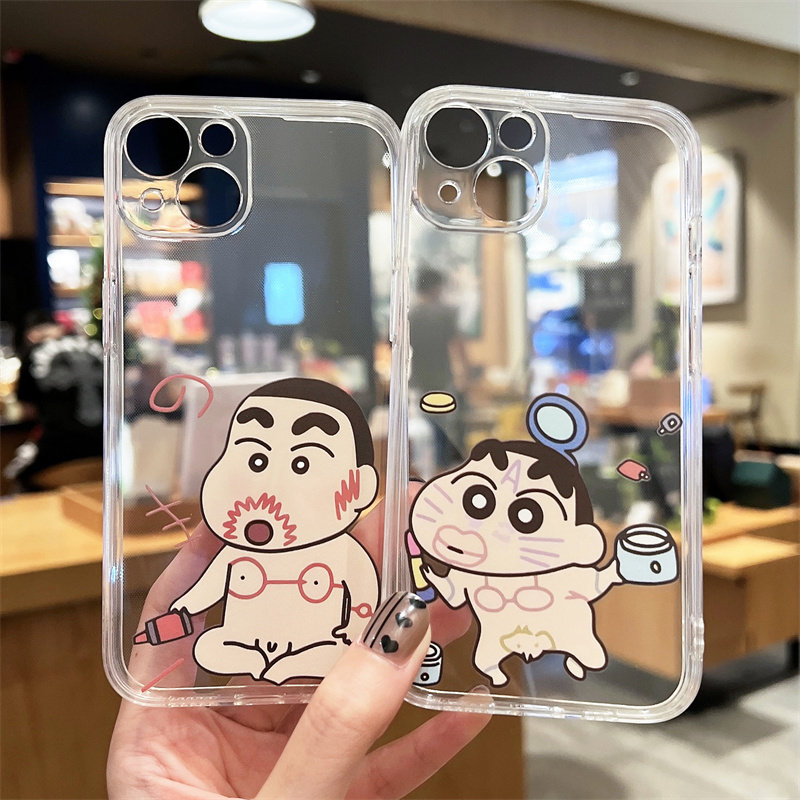 日韩可爱涂鸦蜡笔小新适用iPhone14promax手机壳15透明苹果13软壳12mini全包8plus硅胶7防摔XSmax男女16情侣6,淘宝优惠券,粉丝福利购,淘宝优惠卷