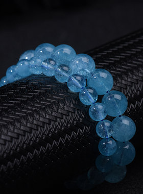 情侣水晶原创设计海蓝宝甄选材料