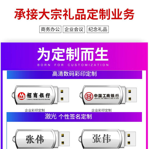 批发金属1g投标展会8gu盘128mb256m2gU盘广告图文商务定制4gb优盘 - 图2