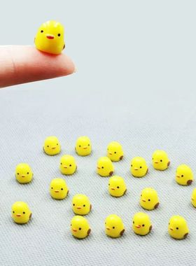 苔藓微景观装饰摆件小黄鸡沙盘造景假山动物迷你黄色小鸡多肉配饰