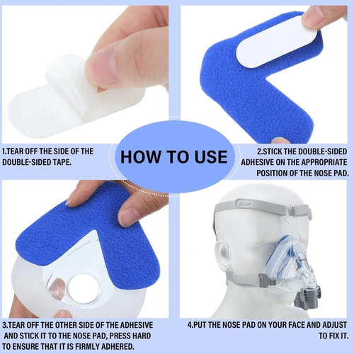 通用呼吸器机面罩鼻罩鼻梁保护垫减压贴鼻梁防压痕红肿软绒布鼻贴 - 图1