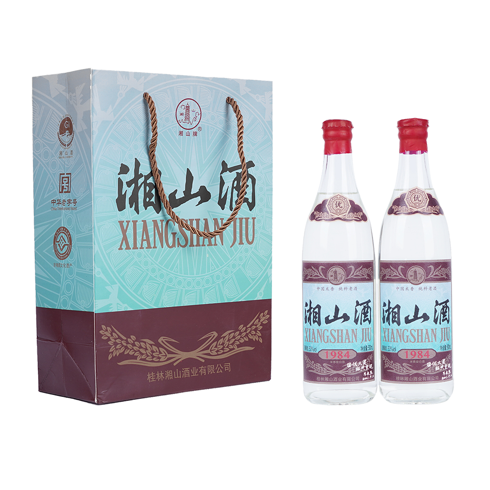 2022年1984全州湘山53度500ml*1米香型纯粮食玻璃瓶高端白酒 - 图1