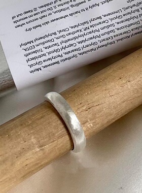 雾面磨砂拉丝戒指开口可调节