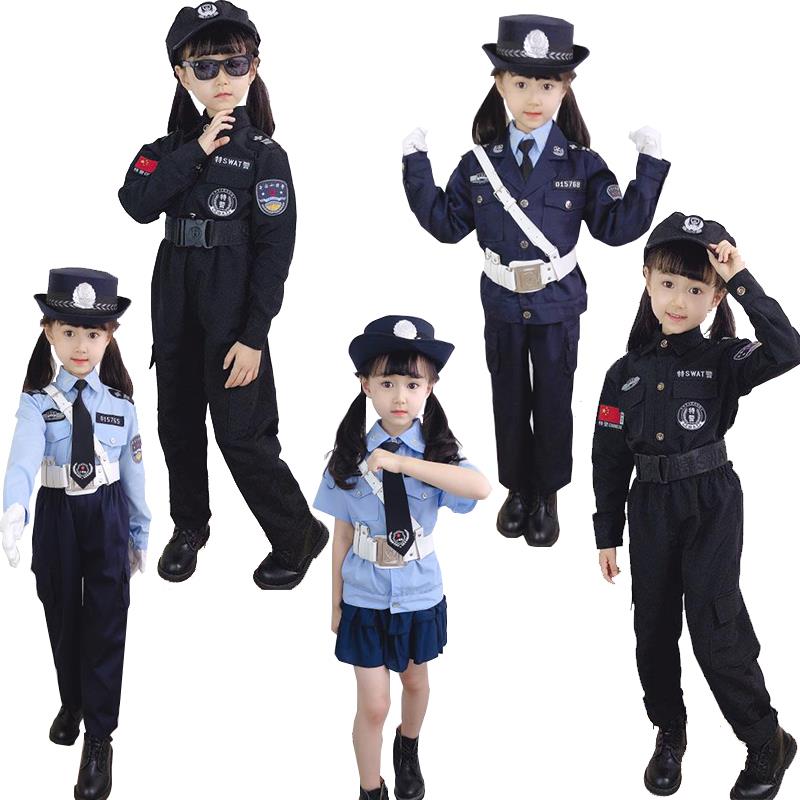 六一儿童交通衣服警察服幼儿园小学生小交警黑猫警长演出服小警官 - 图3