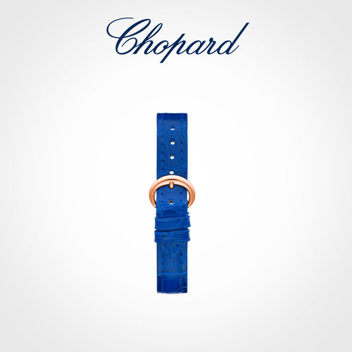 Chopard萧邦31MM快乐钻石椭圆玫瑰色18K金蓝色机械手表礼物 - 图3