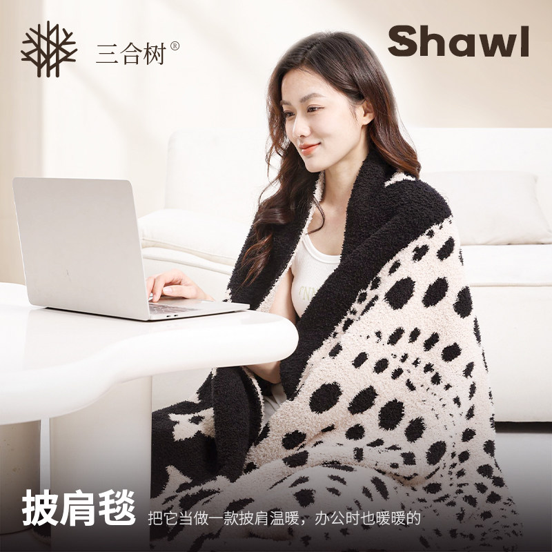 毛毯办公室午睡加厚新款针织南瓜毛毯沙发盖毯毯子空调毯披肩毯子